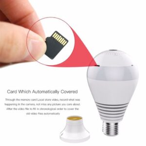 360� Panoramic Hidden Wifi Camera Light Bulb HD 1080P Security